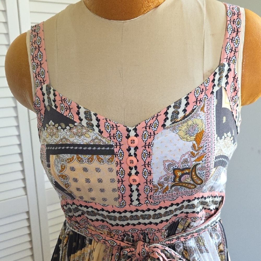 Matilda Jane Knockout Maxi Dress Boho Patchwork Sleeveless Festival Size M - Picture 2 of 14